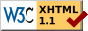 &iexcl;Valid XHTML 1.1! - tecnologías w3c empleadas en el website